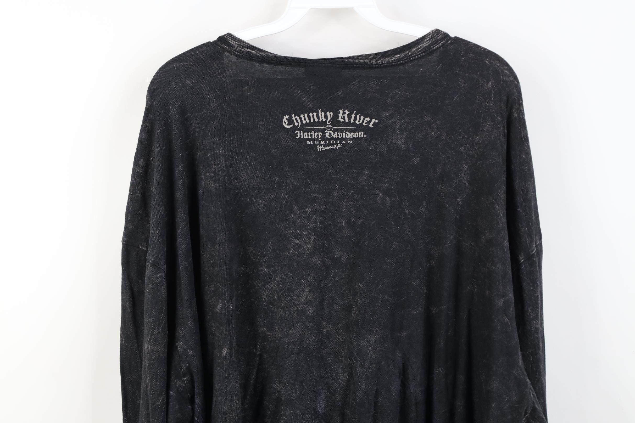 Harley Davidson Vintage Harley Davidson Skull Tribal Long Sleeve T-Shirt Size US XL / EU 56 / 4 - 12 Thumbnail