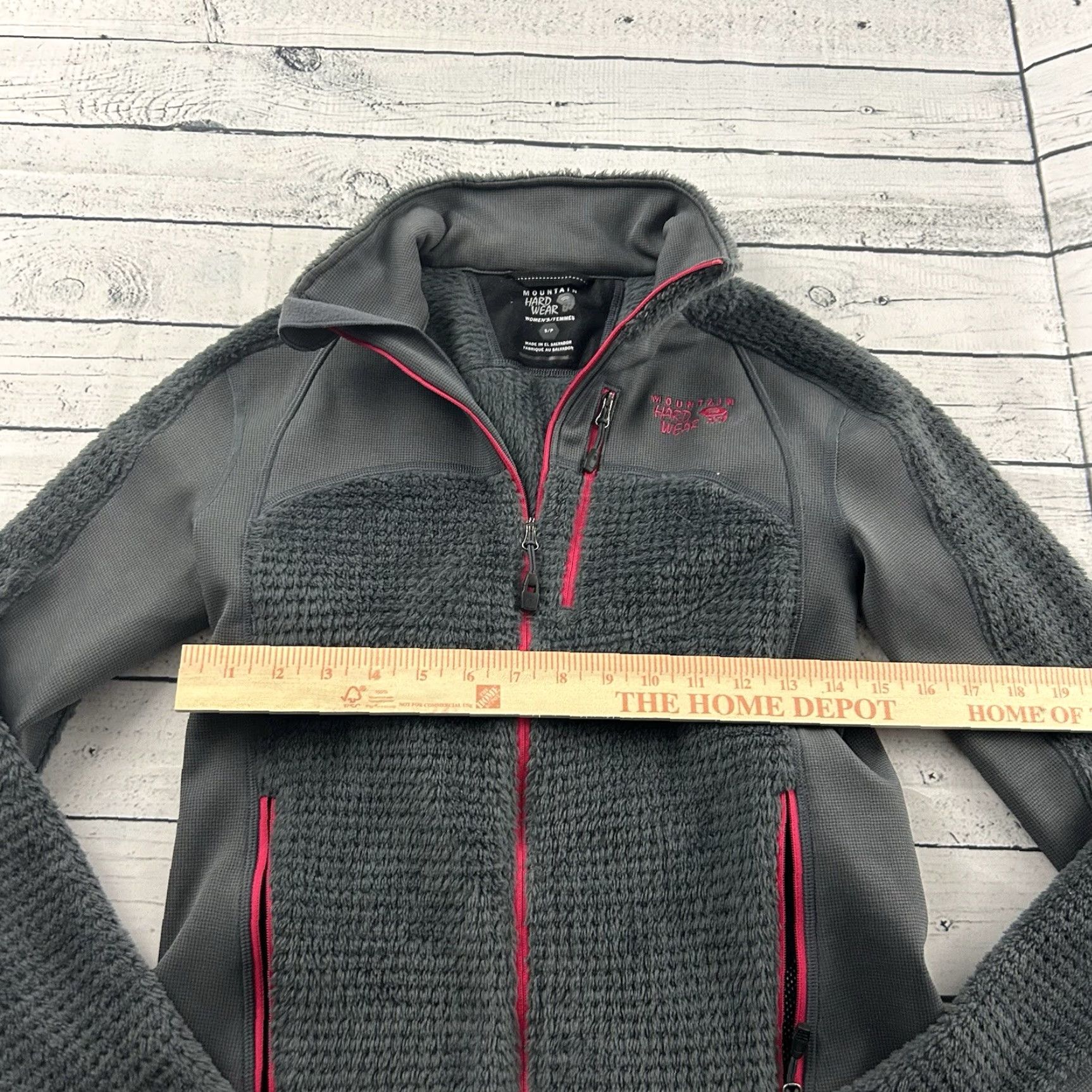 Mountain Hardwear Mountain Hardwear Full Zip Fleece Jacket Women's Small Gray Pink Size S / US 4 / IT 40 - 5 Thumbnail