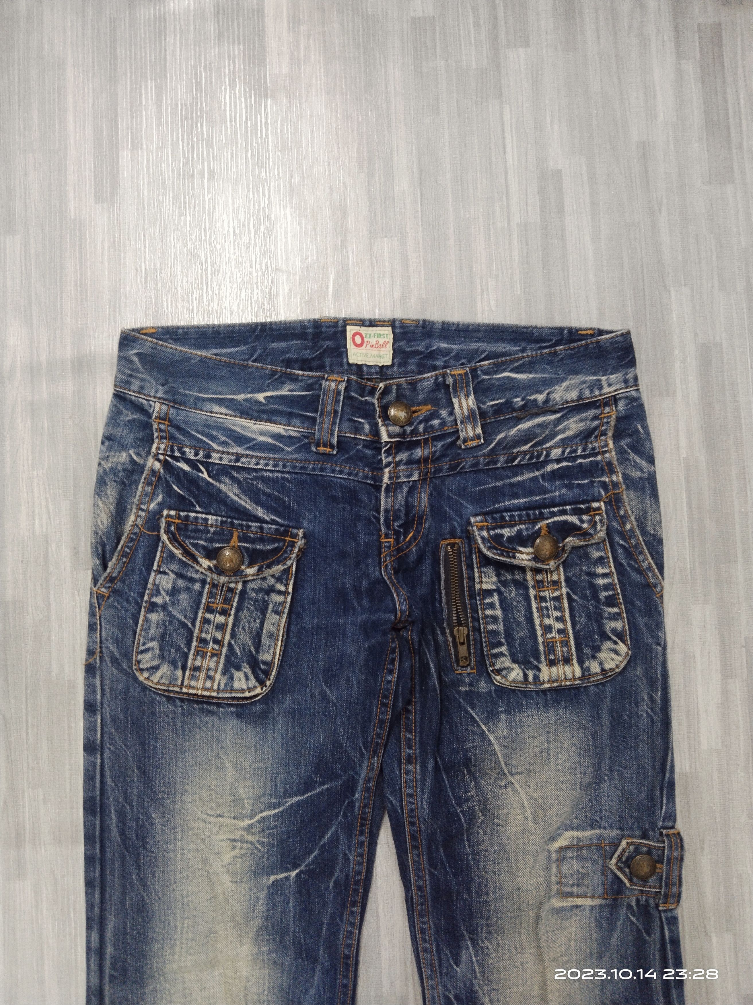 Japanese Brand SICK BUSHPANTS 0ZZ FIRST PINBALL DENIM PANTS Size US 29 - 4 Thumbnail