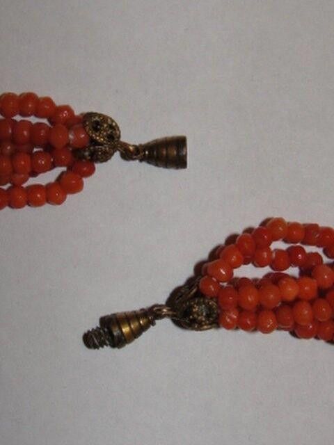 Designer Victorian Woven Red Coral Bead Necklace Size ONE SIZE - 4 Thumbnail