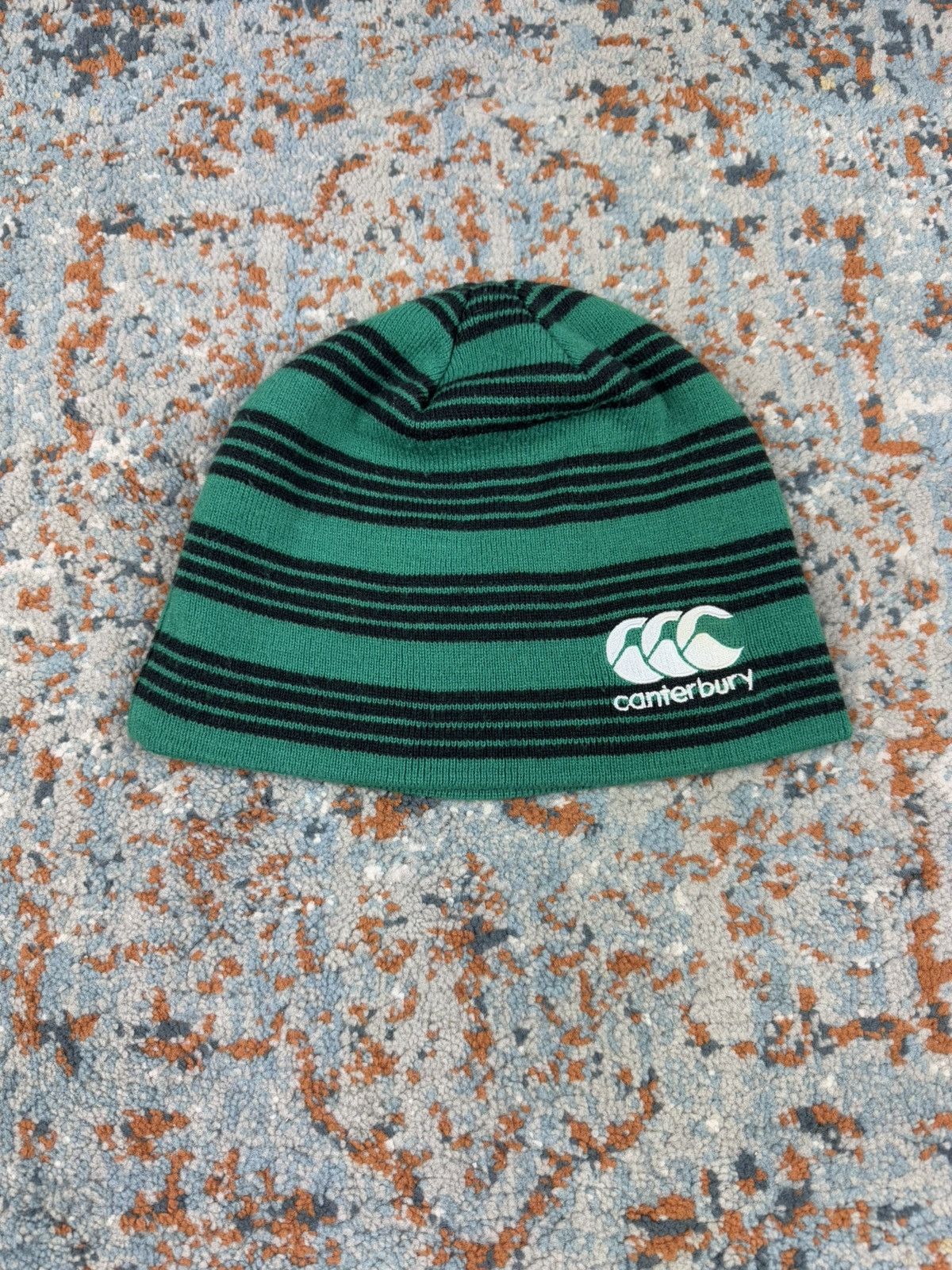 Canterbury of New Zealand × Vintage Vintage y2k IRFU Irish Rugby football union striped beanie Size ONE SIZE - 2 Thumbnail