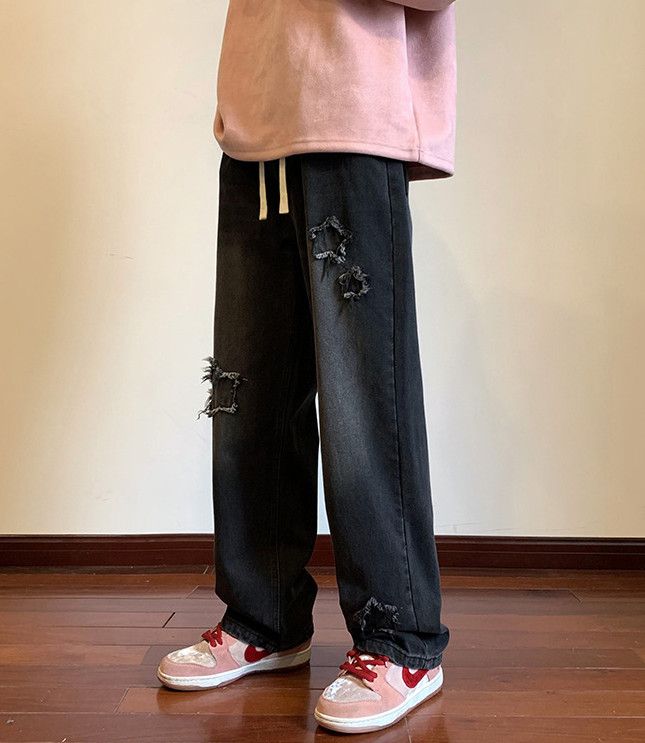 Japanese Brand Men's loose straight leg casual high street jeans Size US 32 / EU 48 - 4 Thumbnail