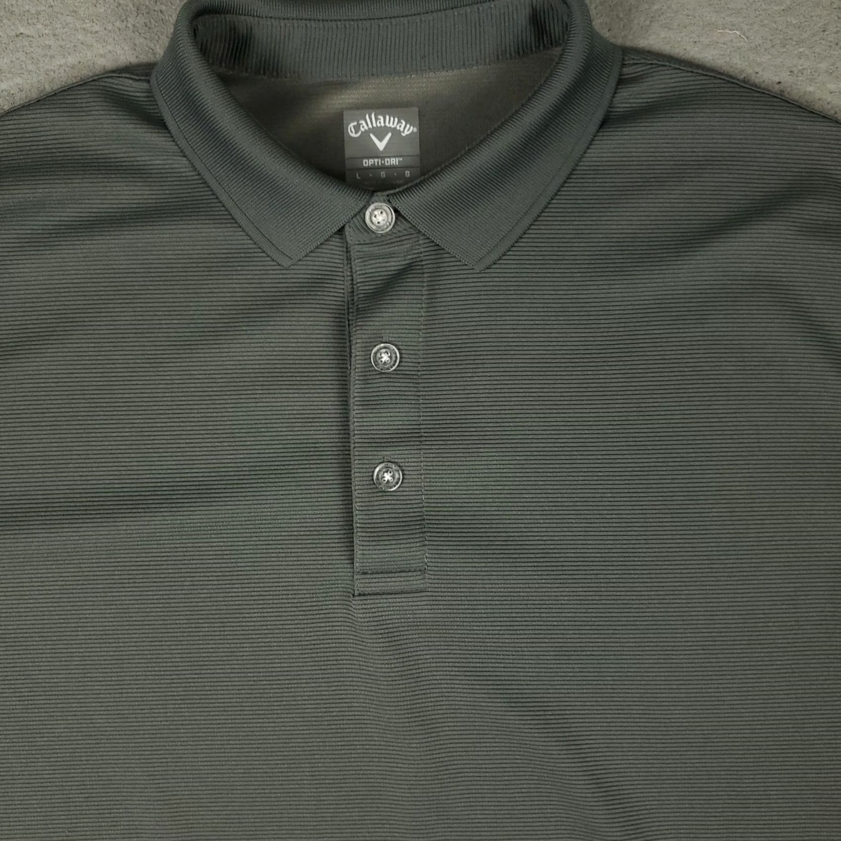 Callaway Callaway Polo Shirt Mens Large Gray Striped Opti Dri Fit Golf Short Sleeve Size US L / EU 52-54 / 3 - 2 Thumbnail