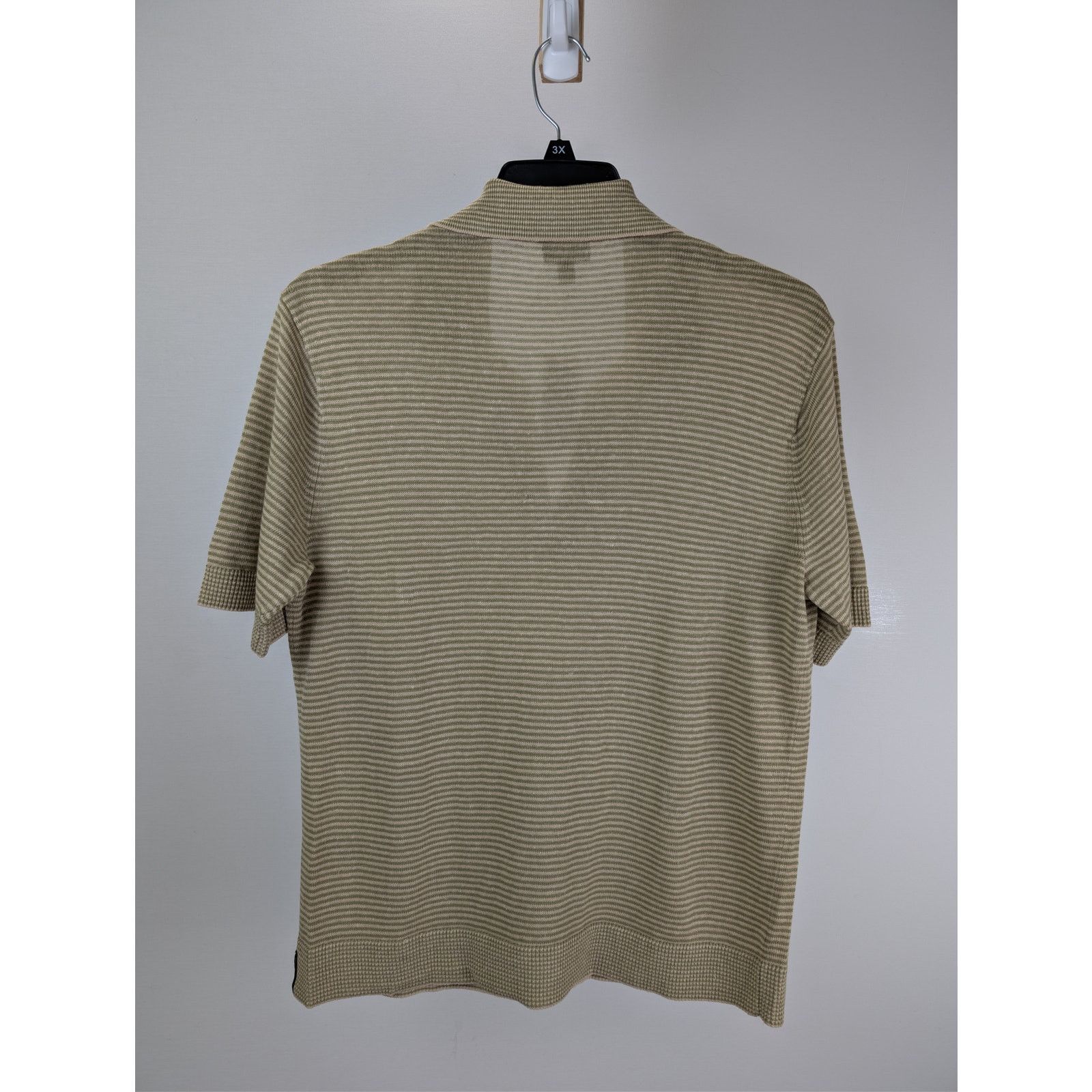 Todd Snyder o1rshd1 CC20 Relaxed Linen Stripe Montauk Polo Shirt Beige Size US S / EU 44-46 / 1 - 10 Thumbnail