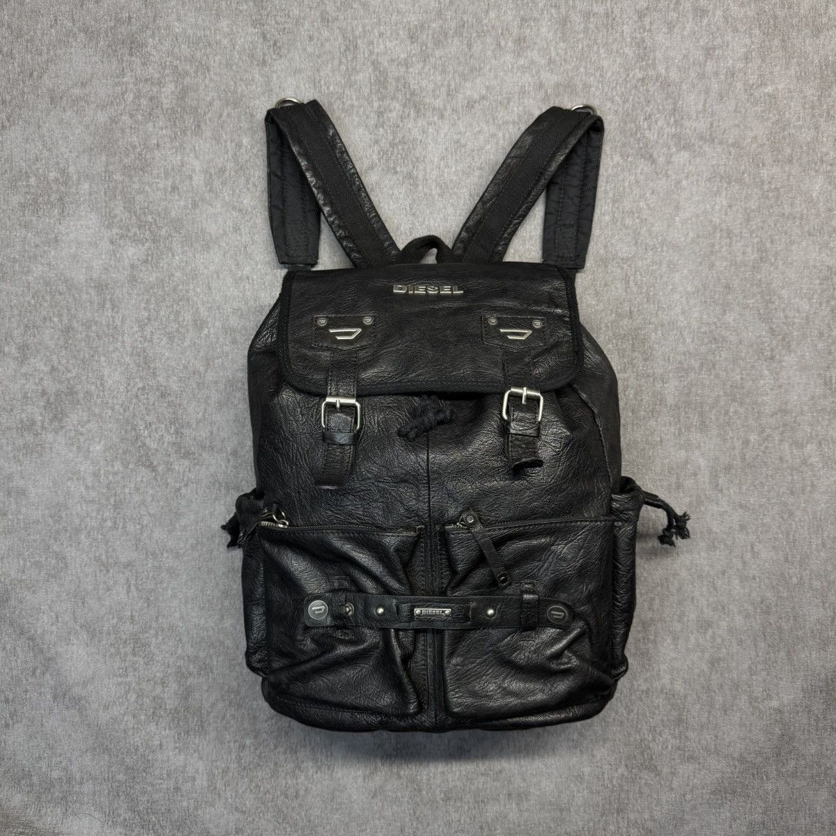 Diesel Leather Backpack vintage bag y2k