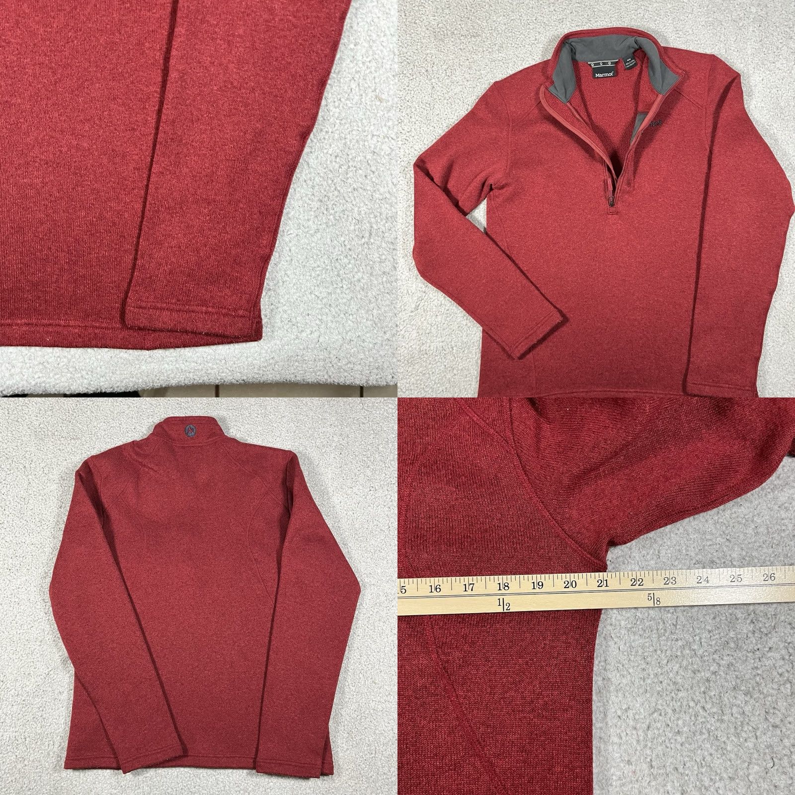 Marmot Marmot Jacket Mens M Red 1/4 Zip Pullover Fleece Outdoor Hiking Wool? Polyester? Size US M / EU 48-50 / 2 - 8 Thumbnail