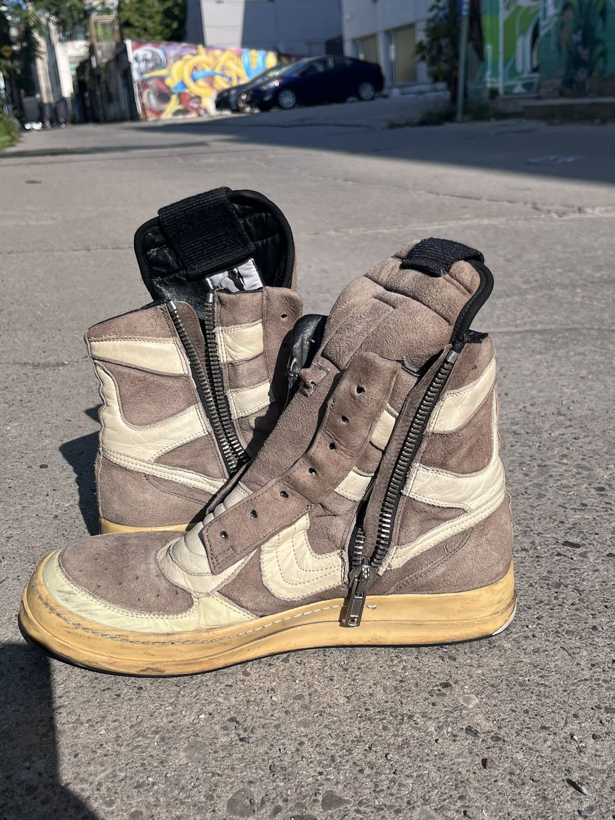 Rick Owens Rick Owens Dust Suede & Leather Dunks - 42 Size US 9 / EU 42 - 3 Thumbnail