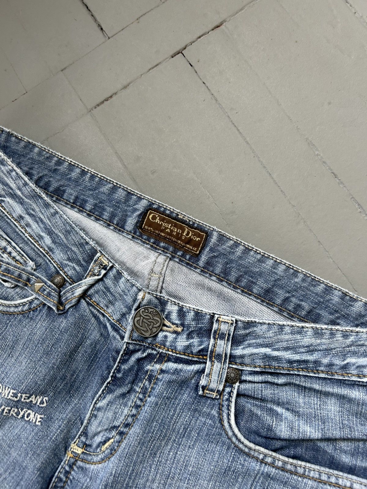 Designer × Vintage Cristian Dior style denim pants jeans Size 26" / US 2 / IT 38 - 4 Thumbnail