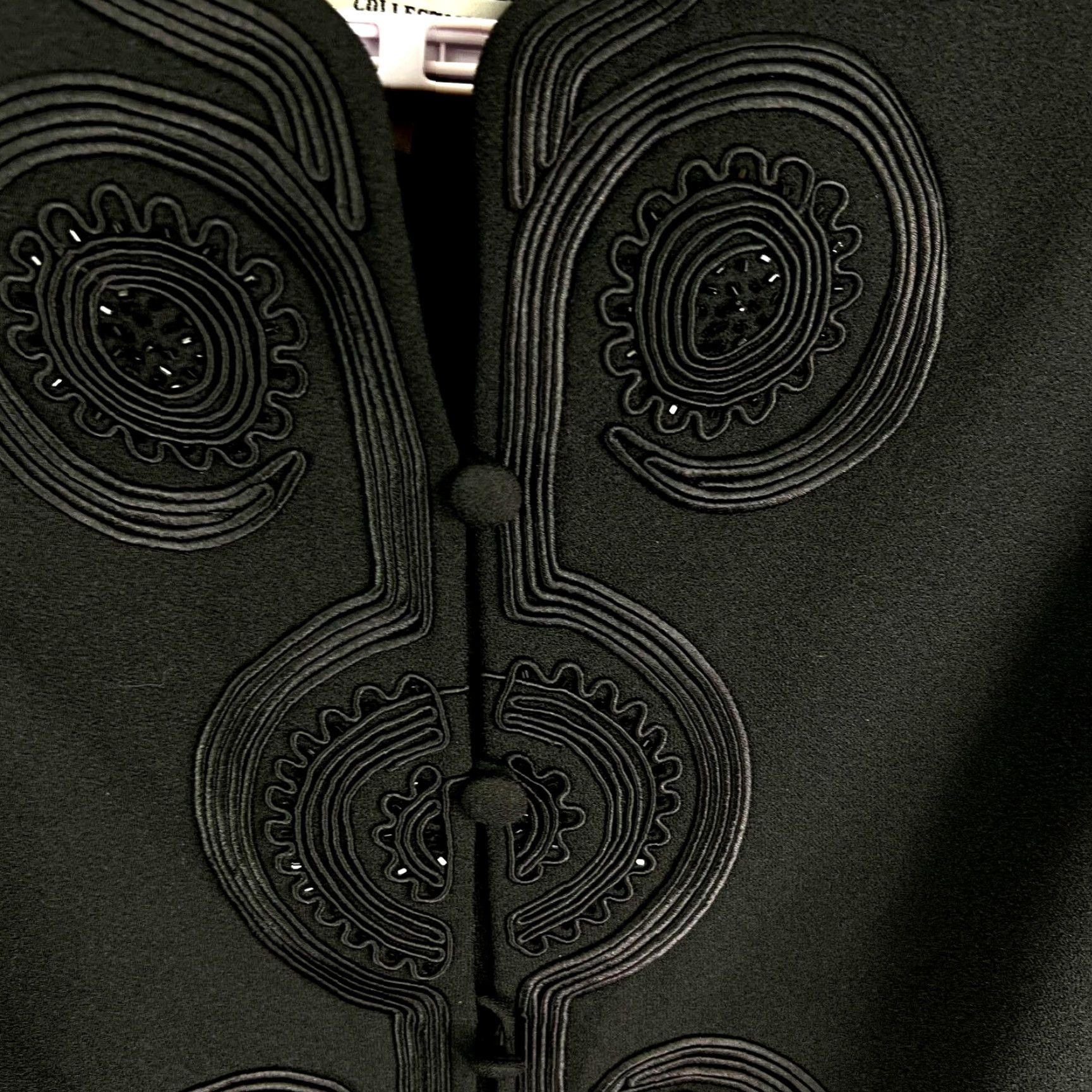 Adrianna Papell Adriana Papell Sequin Embroidered Blazer Jacket Womens Size 14 Black Size XL / US 12-14 / IT 48-50 - 3 Thumbnail