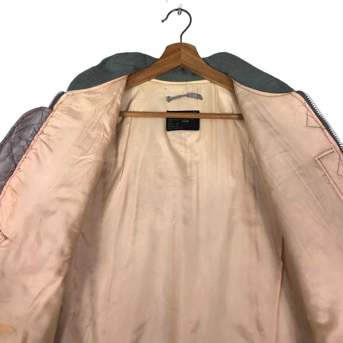 Vintage 🔥Vintage MA-1 Bomber Jacket Houstan Fly Air Forces USA Size US XL / EU 56 / 4 - 13 Thumbnail