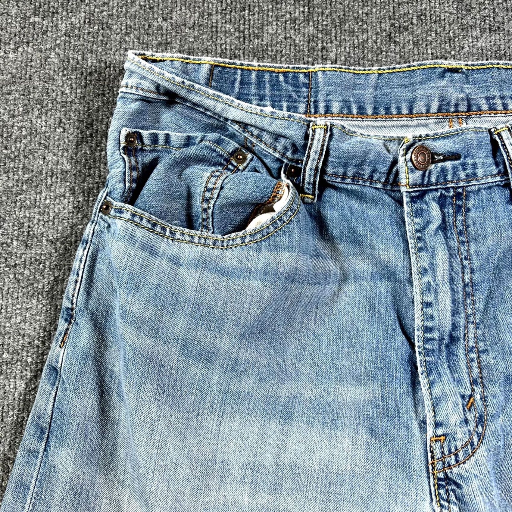 Levi's Levi's 505 Jeans Mens 36x30 Blue Denim Cotton Regular Fit Straight Leg Streetwear Shirt Size US 36 / EU 52 - 4 Thumbnail