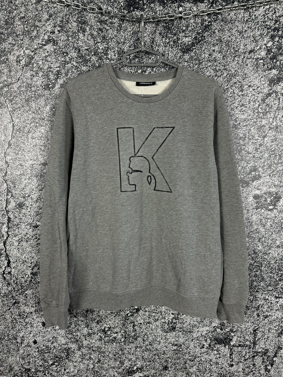 Karl Lagerfeld Karl Lagerfeld Crewneck Sweatshirt Pullover Big Logo Size XL Size US XL / EU 56 / 4 - 1 Thumbnail