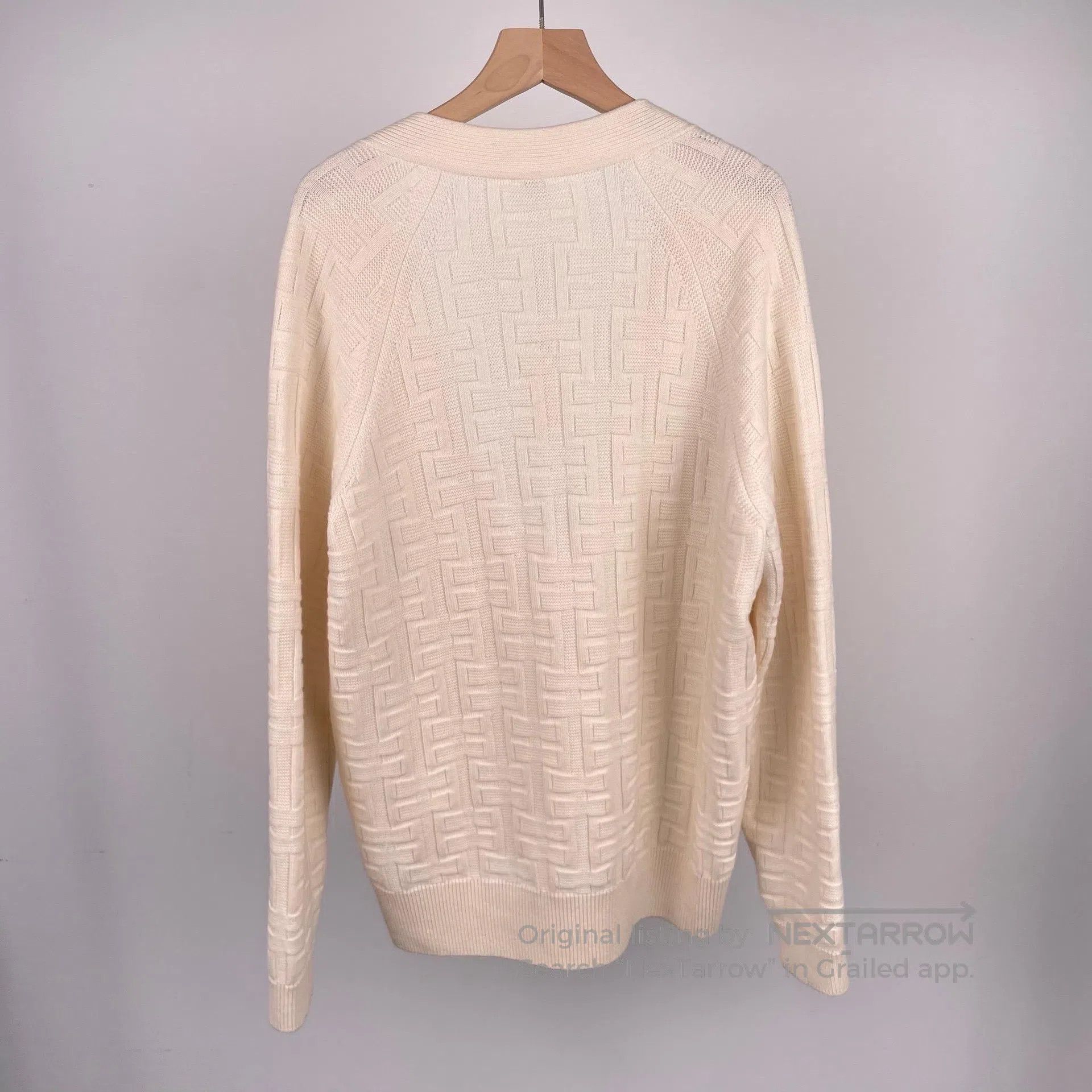 Hermes Hermes White Openwork Cashmere Knit Cardigan Jacket| Size XS / US 0-2 / IT 36-38 - 2 Thumbnail