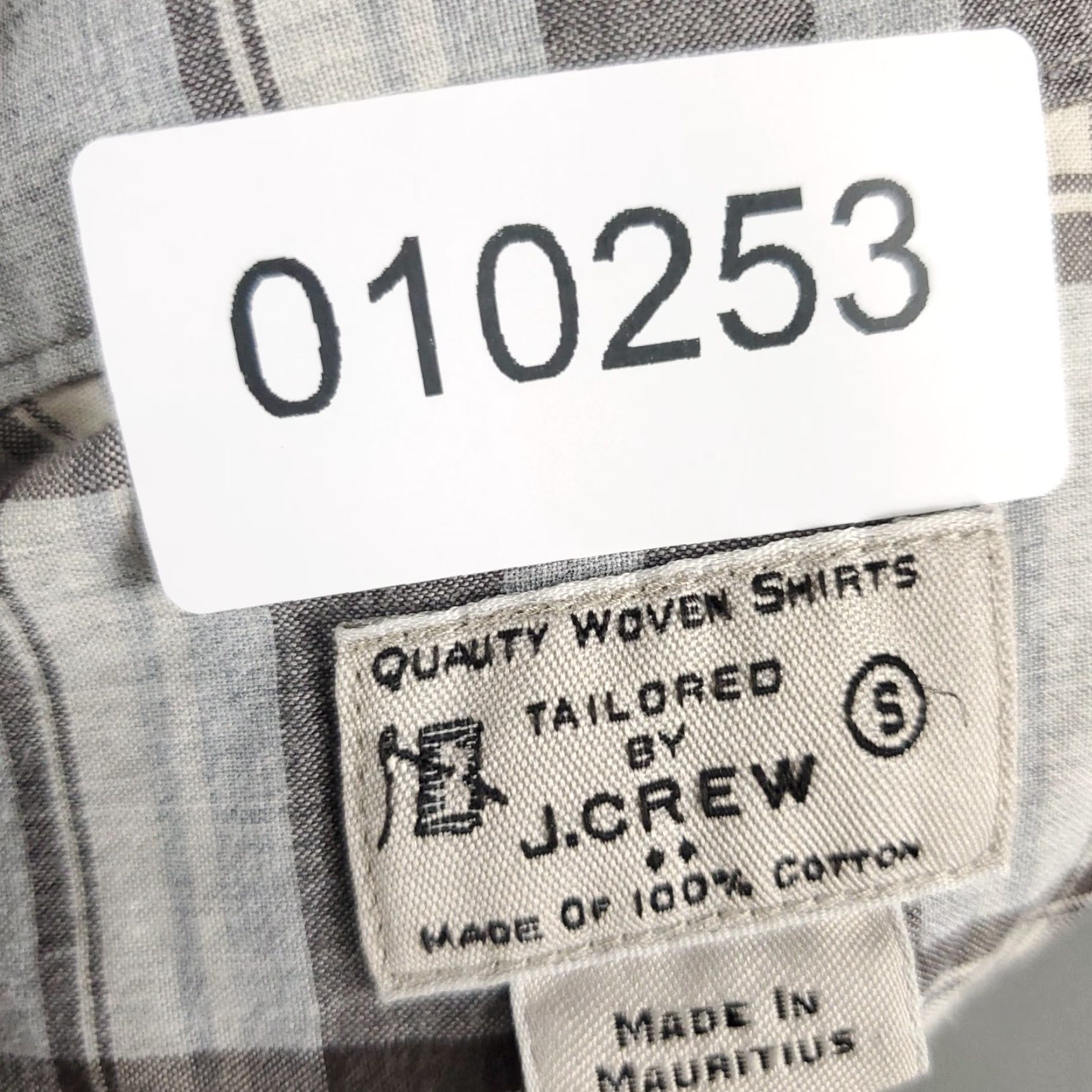 J.Crew J.CREW Shirt Plaid Cotton Long Sleeve Button-Up Adult Small Gray Mens Size US S / EU 44-46 / 1 - 7 Thumbnail