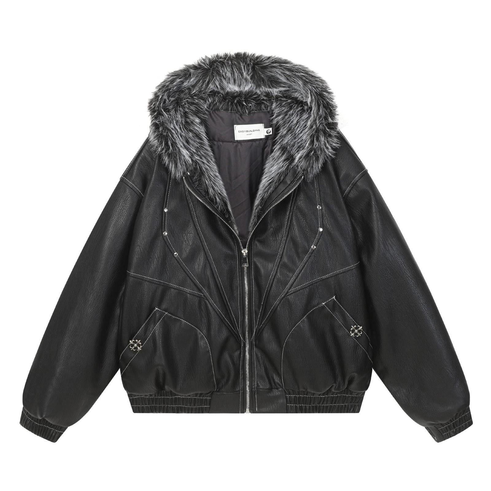 フェノメノン　Phenomenon PBD leather fur jacket Japanese Brand × PHENOMENON × Vintage Phenomenon Reverse Stitched
