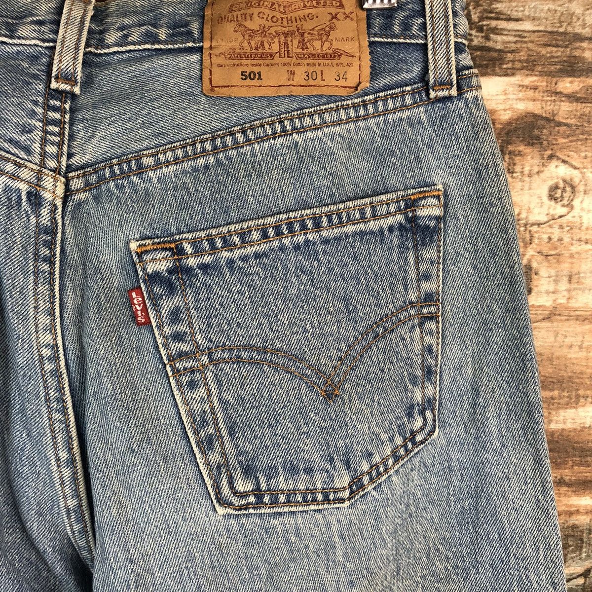 Levi's Levis 501 Blue Denim ripped vintage Pants #A2576 Size 30" / US 8 / IT 44 - 19 Thumbnail