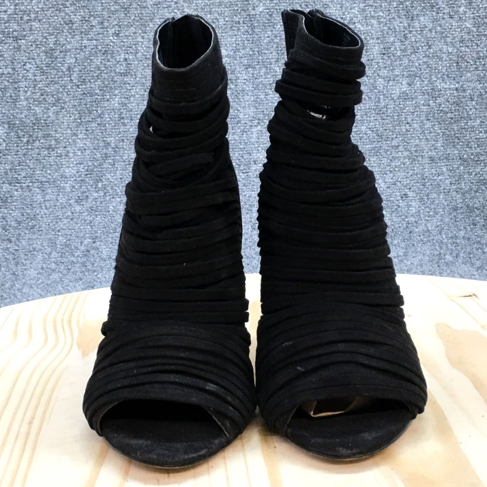 BCBGeneration BCBGeneration Ankle Booties Womens 7.5B Black Elle Peep Toe Stiletto Casual Bootie Size US 8 / IT 38 - 5 Thumbnail