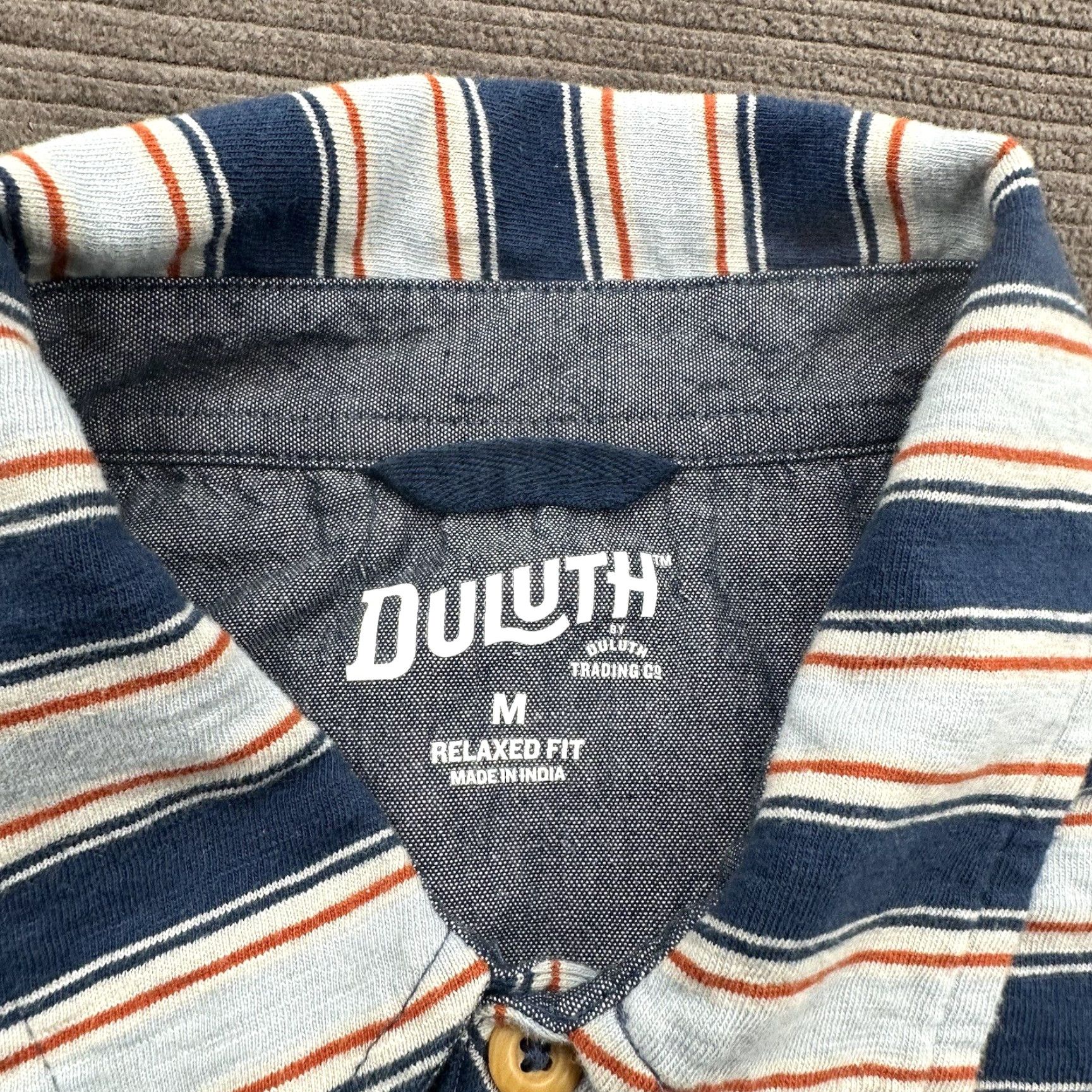 Vintage Duluth Polo Shirt Men M Striped Cotton Relaxed Fit Buttonless Pullover Casual Outdoor Outdoors American Classic Shirts Size US M / EU 48-50 / 2 - 3 Thumbnail