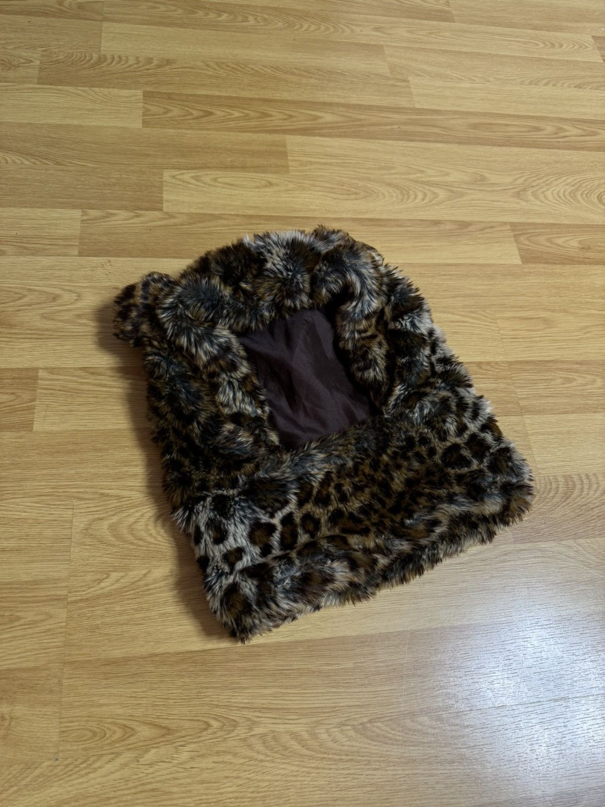 Japanese Brand Vintage Leopard Print Faux Fur Hood Size ONE SIZE - 9 Thumbnail