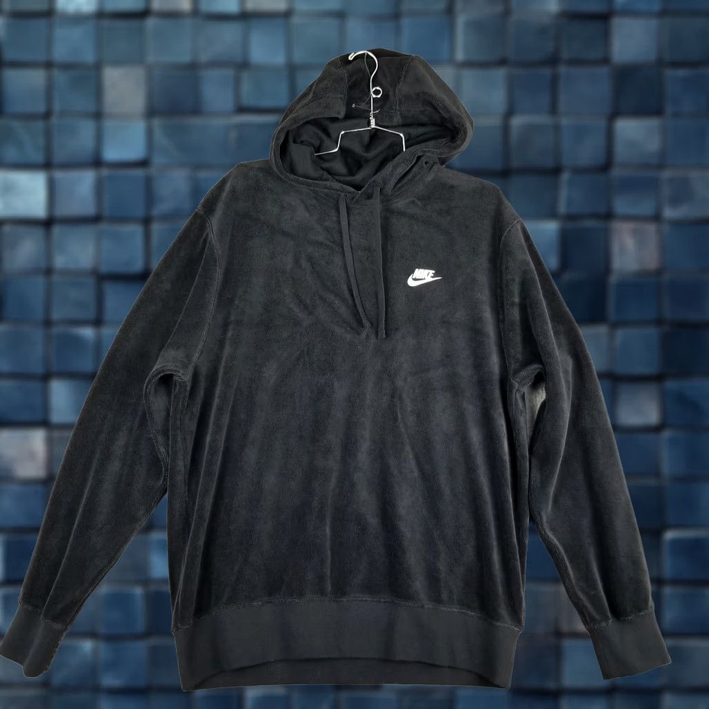 Nike Nike Sportswear Hoodie Mens M Black Terry Cloth Pullover Sweatshirt 90s? Size US M / EU 48-50 / 2 - 1 Thumbnail