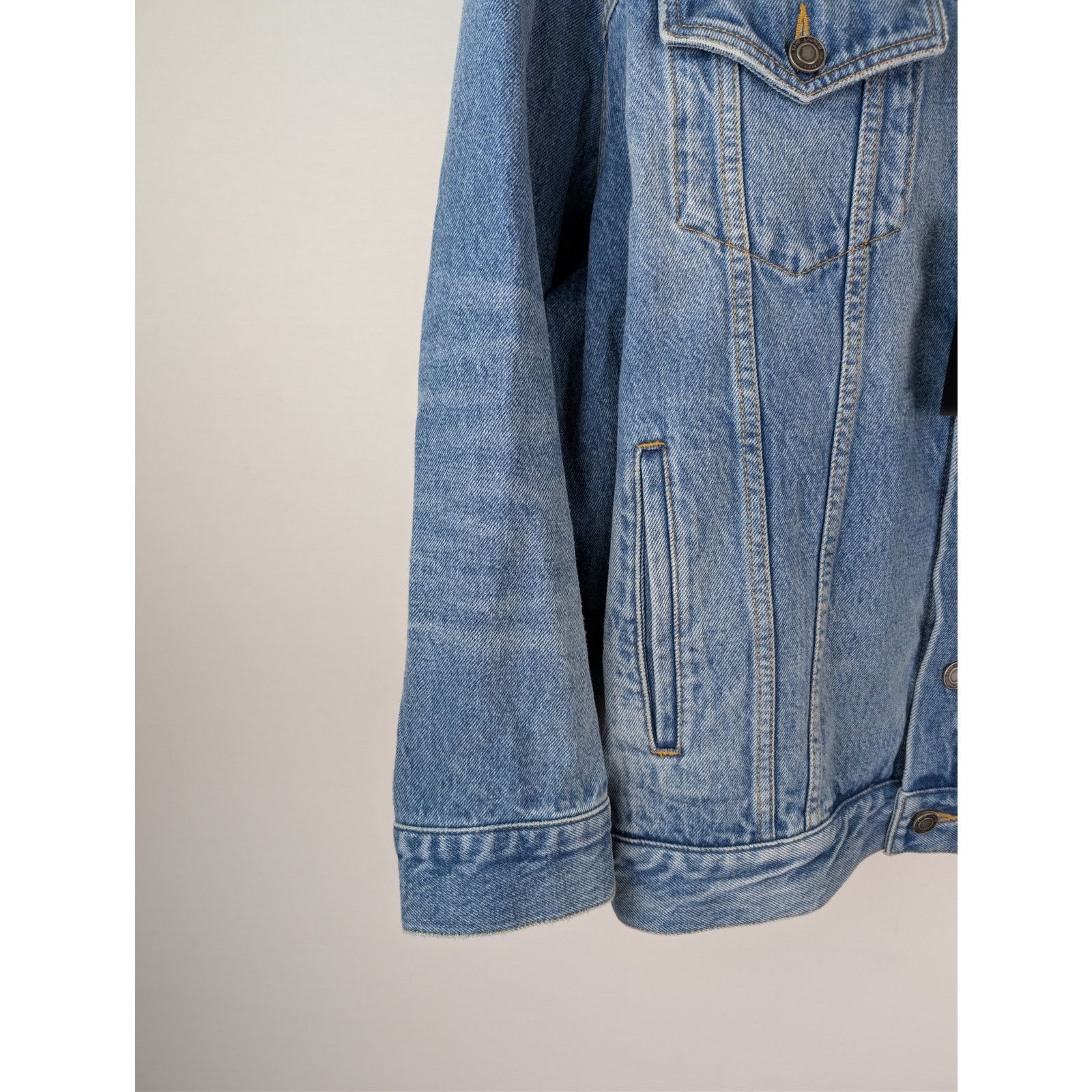 Saint Laurent Paris o1rshd1 Egg Shape Denim Jacket in Plain Lake Medium Blue Size US S / EU 44-46 / 1 - 6 Thumbnail