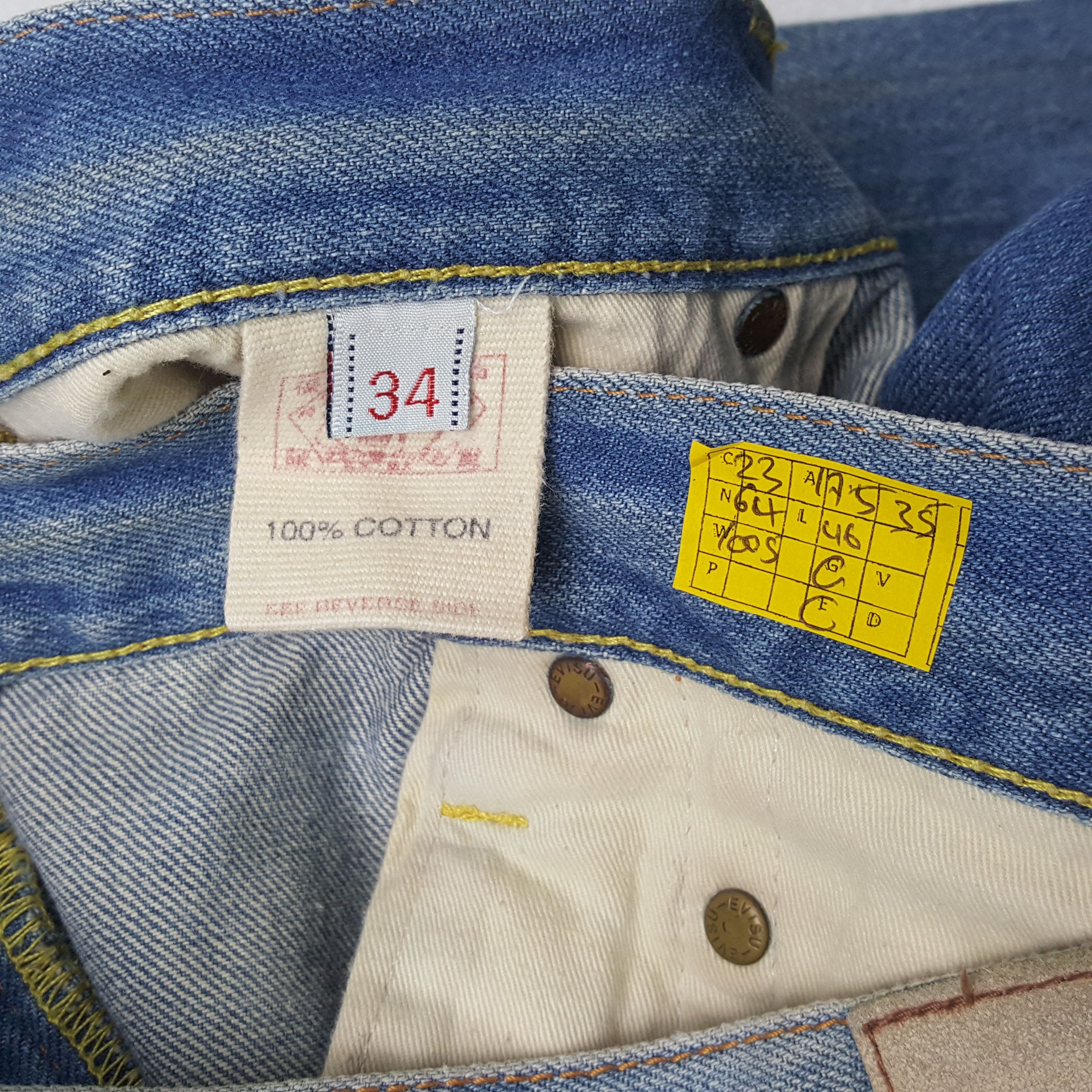 Evisu × Japanese Brand × Vintage Vintage EVISU Japanese Brand Daicock Custom Style Jeans Size US 35 - 14 Thumbnail