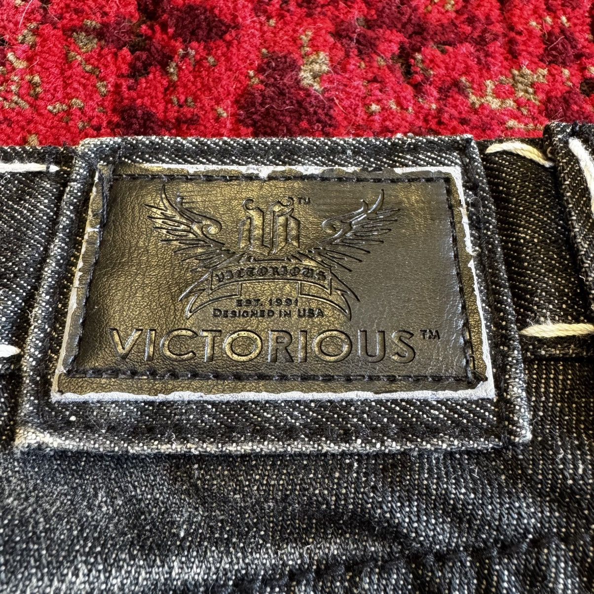 Other Victorious Y2K Jeans W Embroidered Flap Pockets Size US 34 / EU 50 - 6 Thumbnail