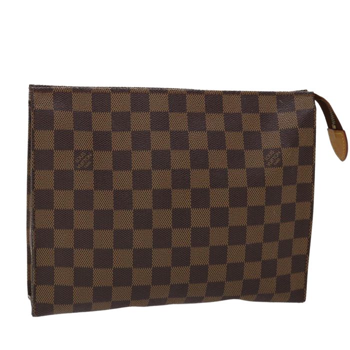 Louis Vuitton LOUIS VUITTON Damier Ebene Poche Toilette 26 Pouch 100th ...