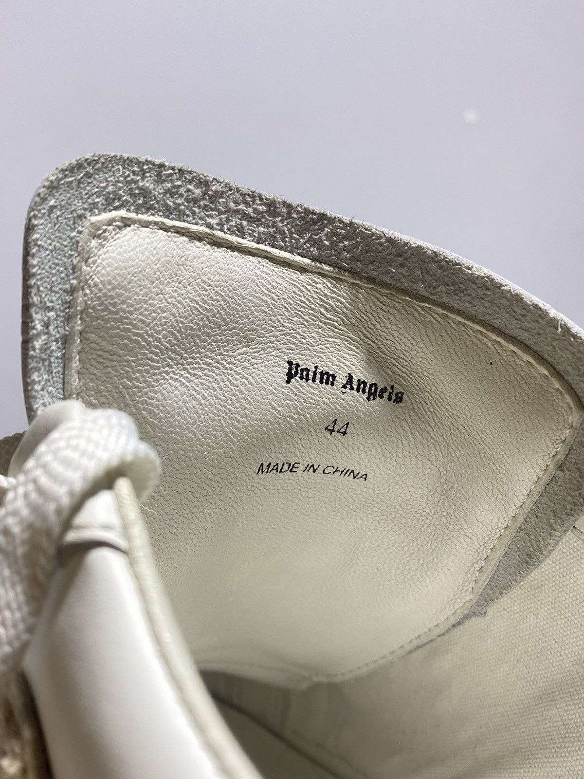 Palm Angels Palm Angels Teddy Bear Logo White Leather Sneakers Size US 10 / EU 43 - 19 Thumbnail