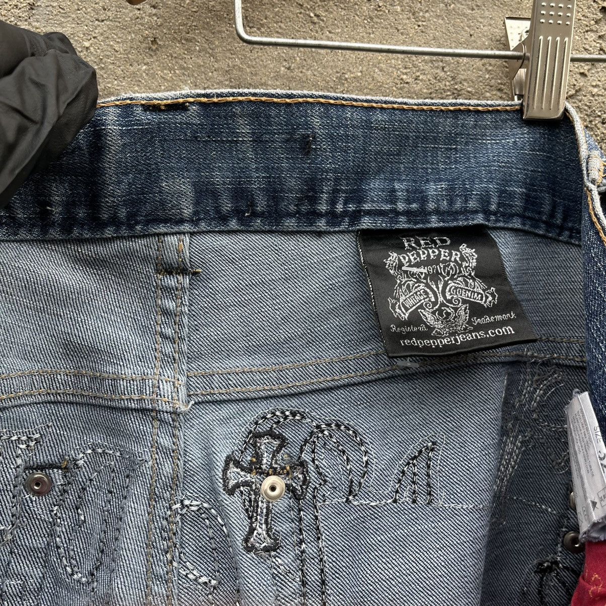 If Six Was Nine Red peppers distressed pants like a chrome hearts Size US 34 / EU 50 - 8 Thumbnail