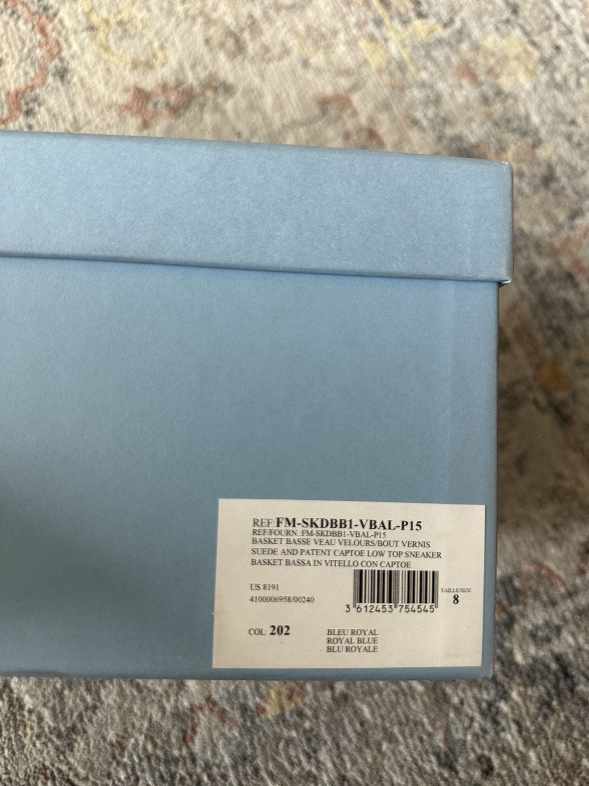 Lanvin Lanvin Men's Patent-Toe Suede Sneaker, Dark Turquoise Size US 8 / EU 41 - 15 Thumbnail