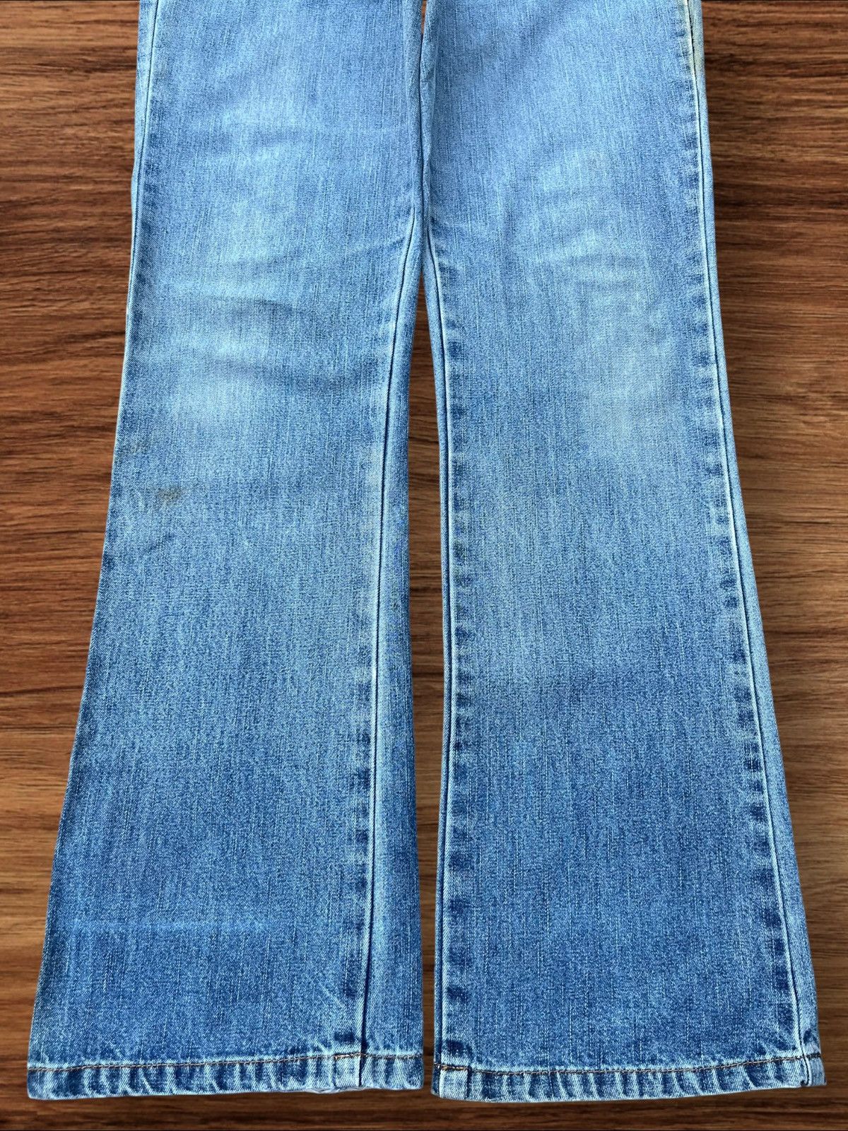 Japanese Brand Vintage Y2K Japanese Brand High Rise Blue Washed Flare Jeans Size 27" / US 4 / IT 40 - 5 Thumbnail