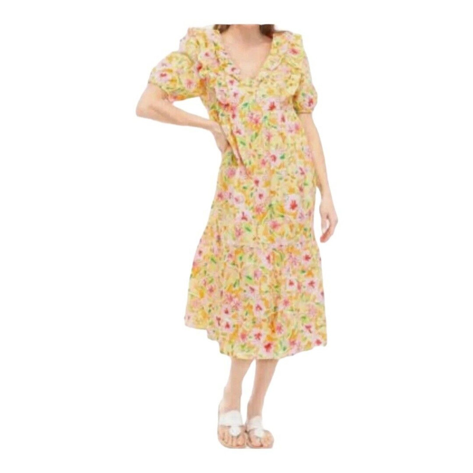 Other Crown & Ivy Women's Short Puff Sleeve Maxi Dress Size M / US 6-8 / IT 42-44 - 1 Thumbnail