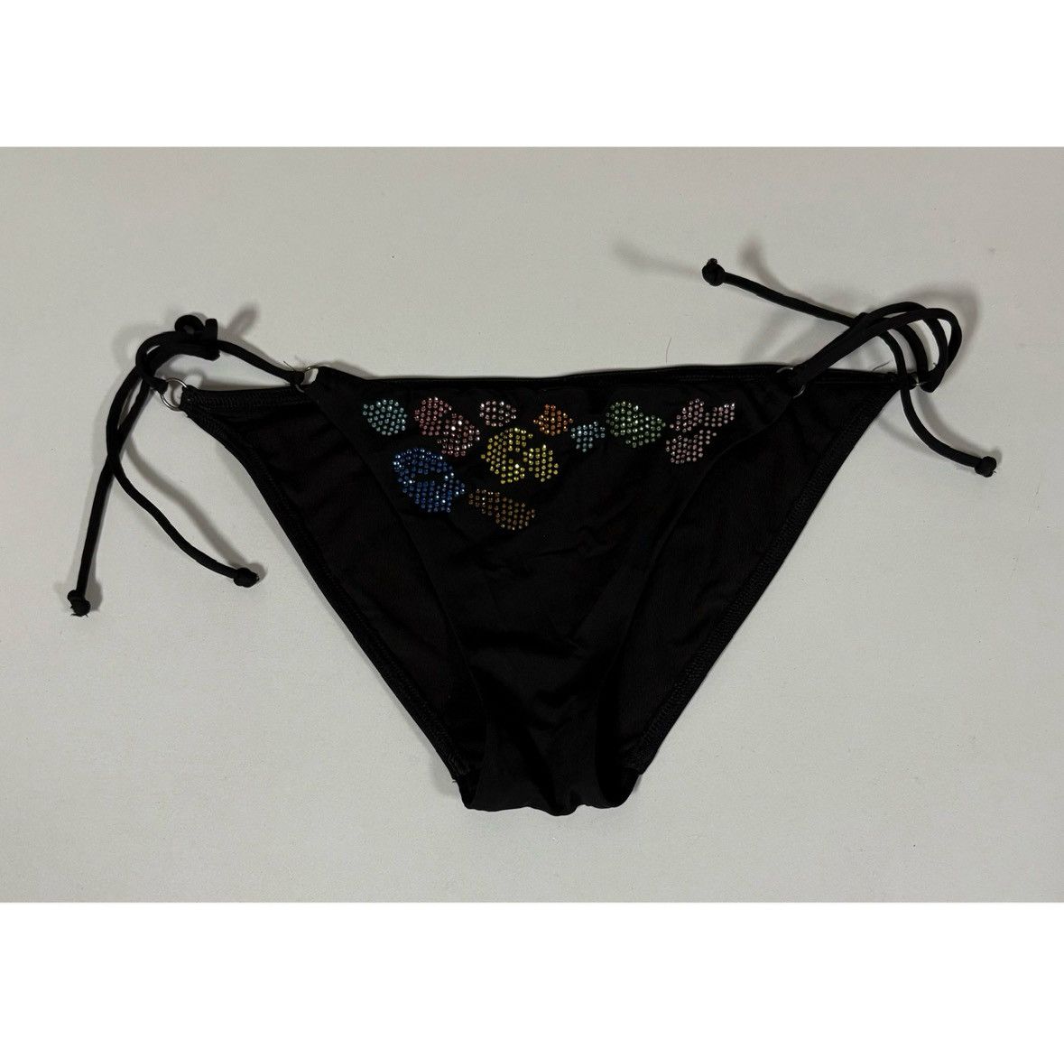 Victoria's Secret × Vintage Victoria’s Secret Diamond Leopard Print Bikini Bottoms S 🩷🖤✨ Size ONE SIZE - 3 Thumbnail