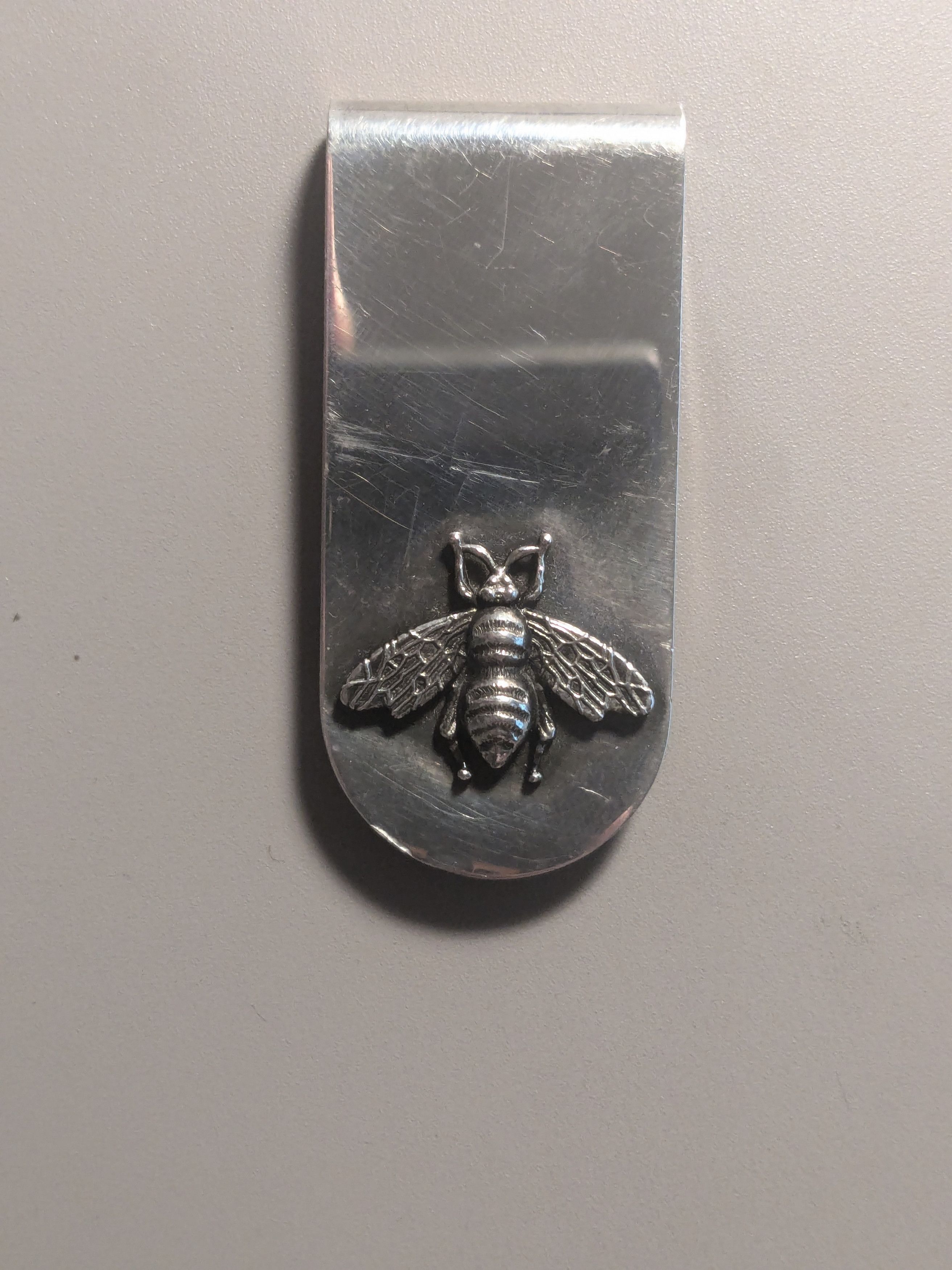 Gucci GUCCI Sterling Silver Ag 925 Money Clip Textured Bee Size ONE SIZE - 5 Thumbnail