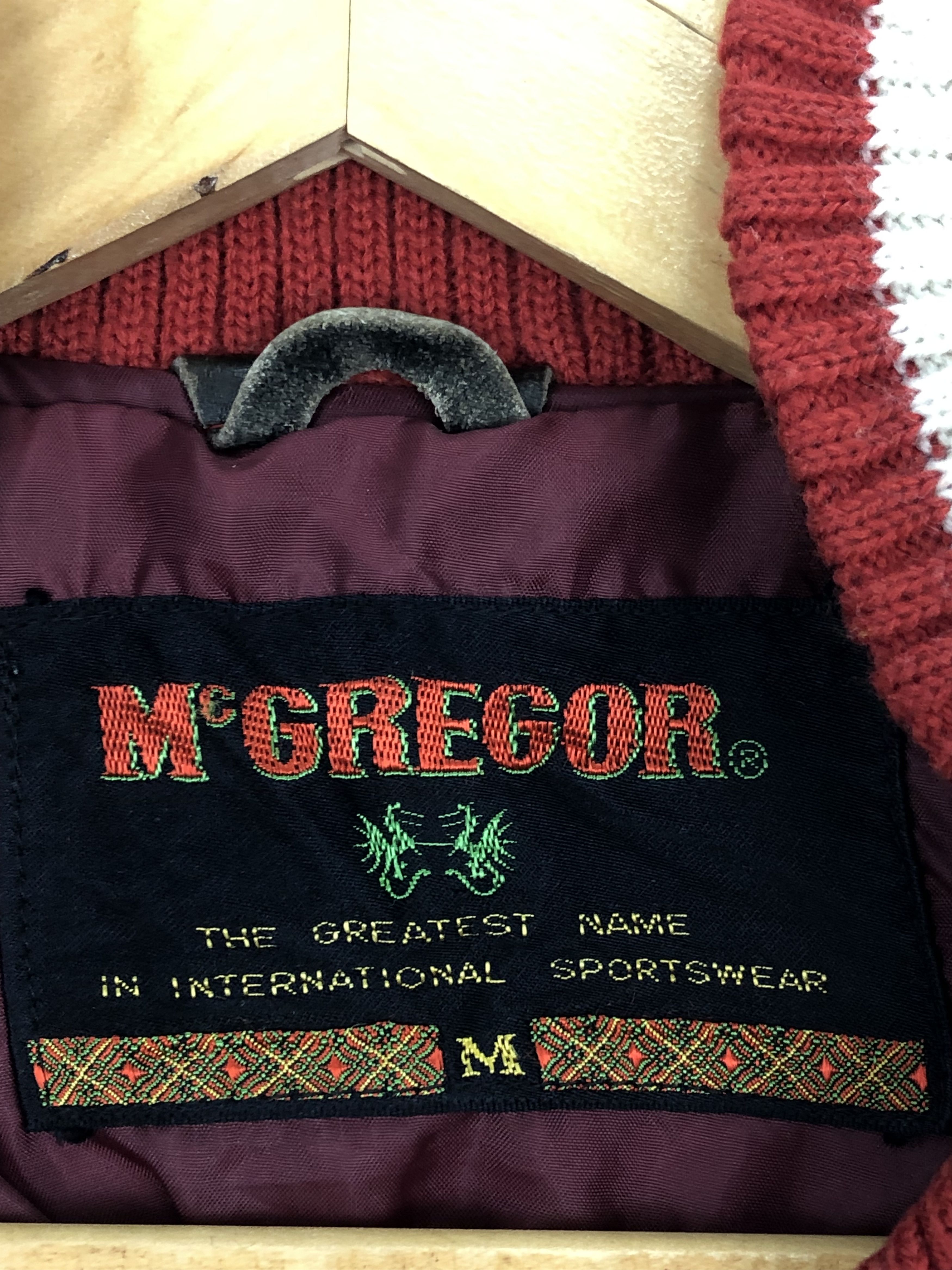 Vintage Vintage 90s Mcgregor Varsity Jacket Red V0324 Size US M / EU 48-50 / 2 - 6 Thumbnail