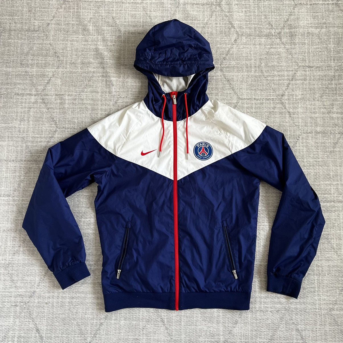 Nike Nike PSG Paris Saint Germaine Blue Windrunner Hoodie Jacket Size US S / EU 44-46 / 1 - 1 Thumbnail