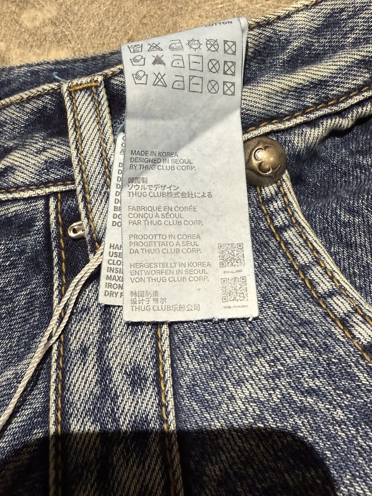 Thug Club THUG CLUB 24AW LINE GOB DENIM PANTS Size 31W STC24PT3201 Size US 31 - 6 Thumbnail
