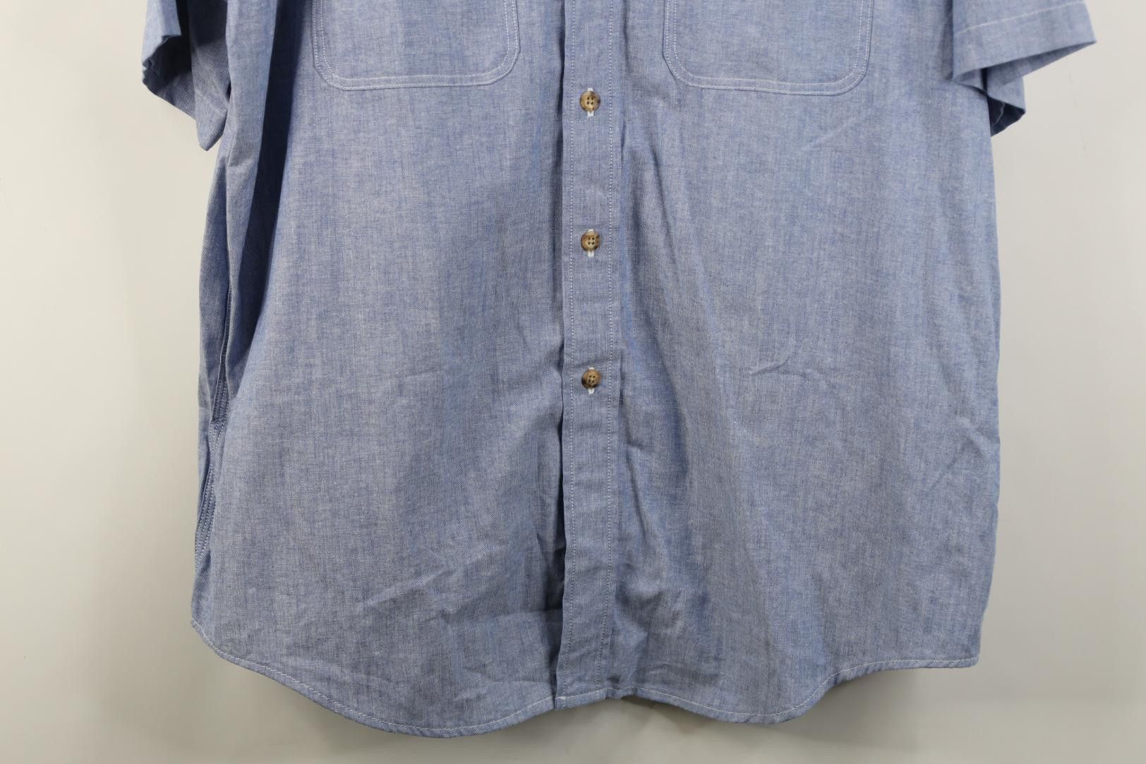 Carhartt Deadstock Vintage 90s Carhartt Chambray Short Sleeve Shirt Size US XL / EU 56 / 4 - 3 Thumbnail