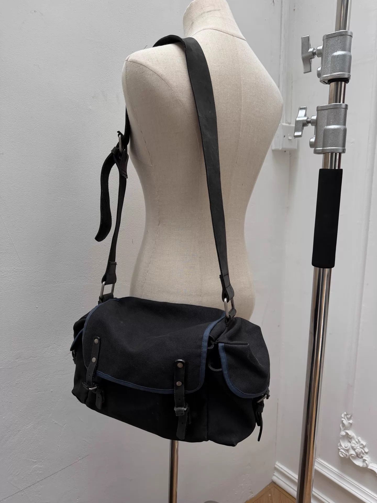 Dries Van Noten Dries Van Noten canvas messenger bag black/blue side cargo Size ONE SIZE - 5 Thumbnail