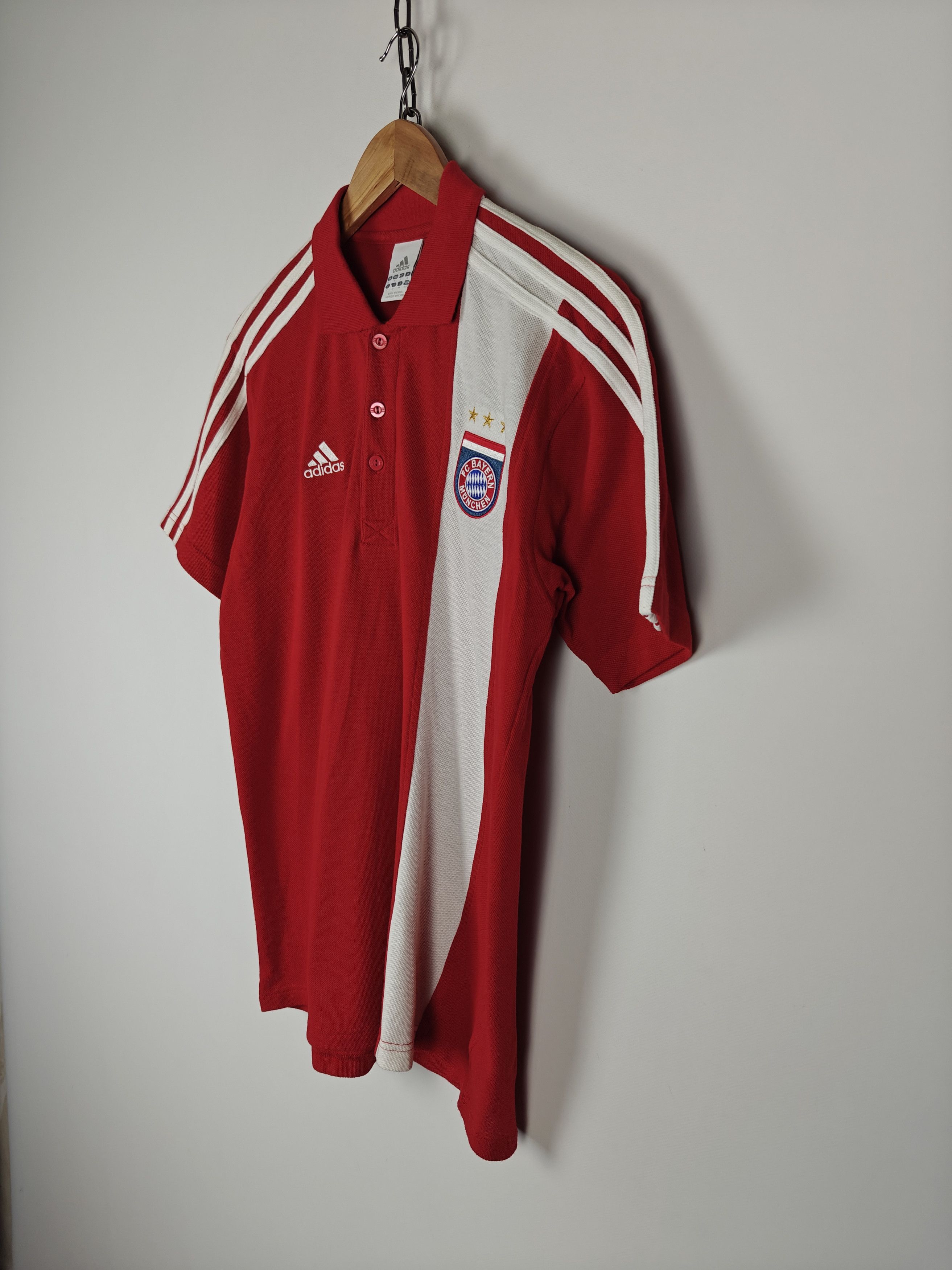 Adidas Adidas FC Bayern Munchen Polo T-Shirt VTG Red size S Size US S / EU 44-46 / 1 - 7 Thumbnail
