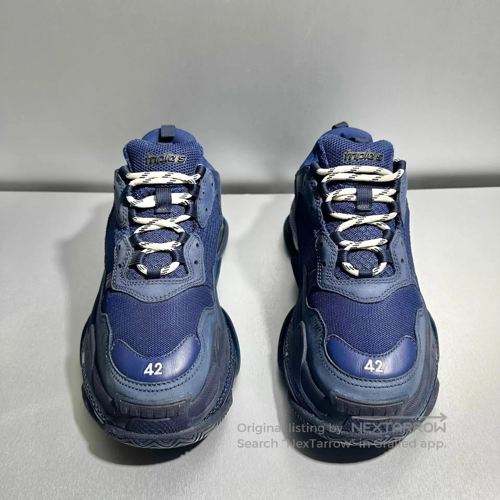 Balenciaga Blue Low-Top Sneakers Size 9. Size US 9 / EU 42 - 2 Thumbnail