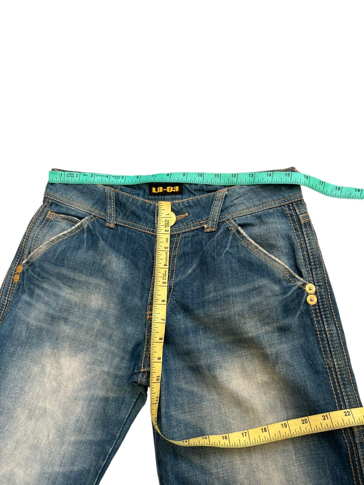 Vintage Vintage LB-03 Japan Dirty Muddy Denim Wide Leg Jeans Size US 30 / EU 46 - 3 Thumbnail