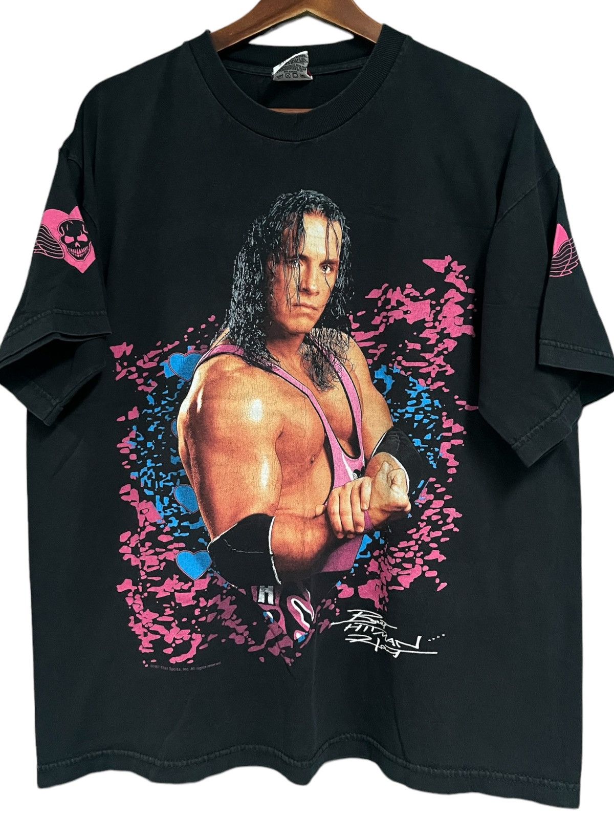 Band Tees × Vintage × WWE Vintage Bret “The Hitman” Hart 90s t shirt Size US L / EU 52-54 / 3 - 1 Thumbnail