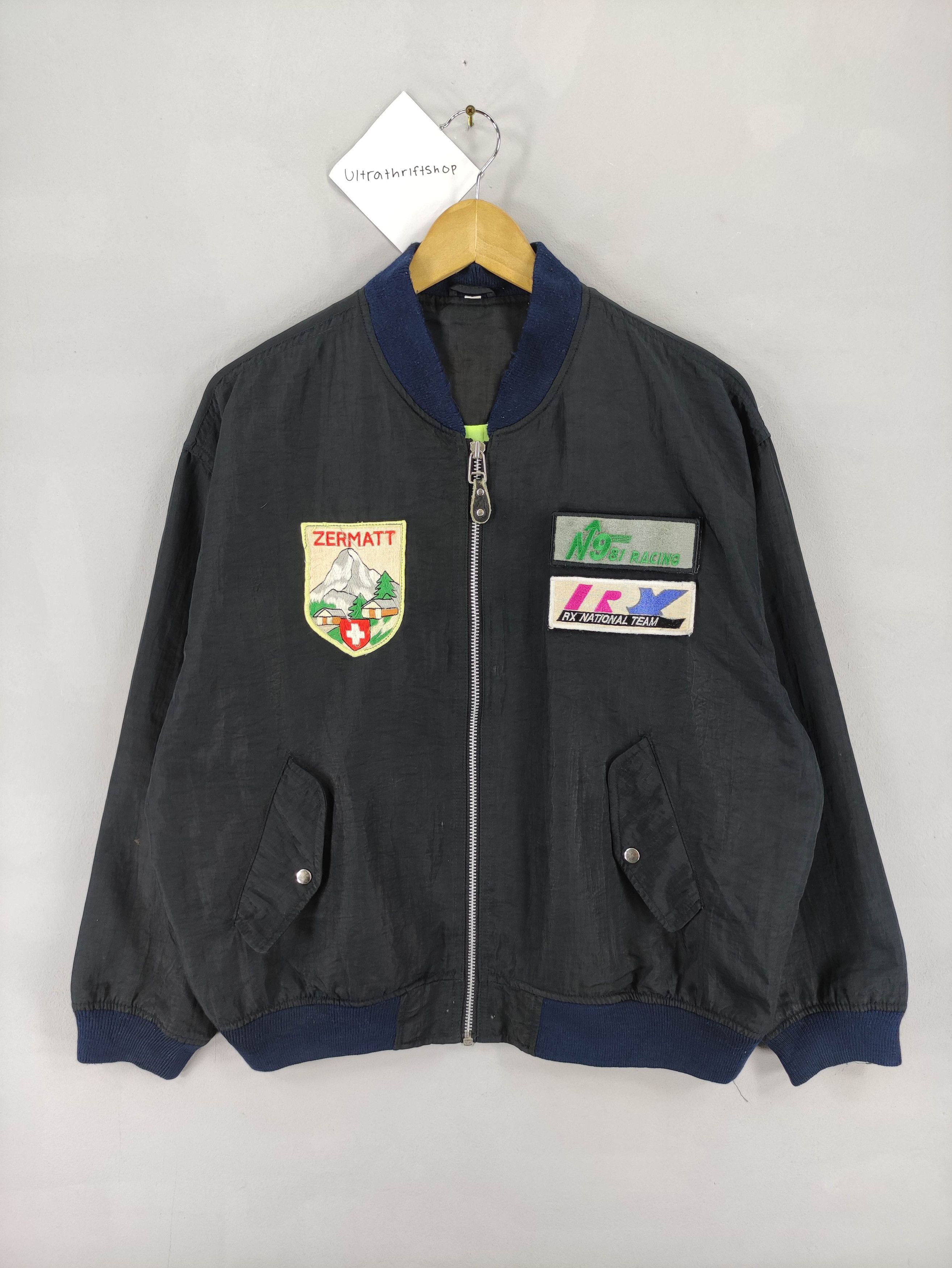 Japanese Brand Vintage Ski Nordica Bomber Pacth Jacket Zipper Size US S / EU 44-46 / 1 - 1 Thumbnail