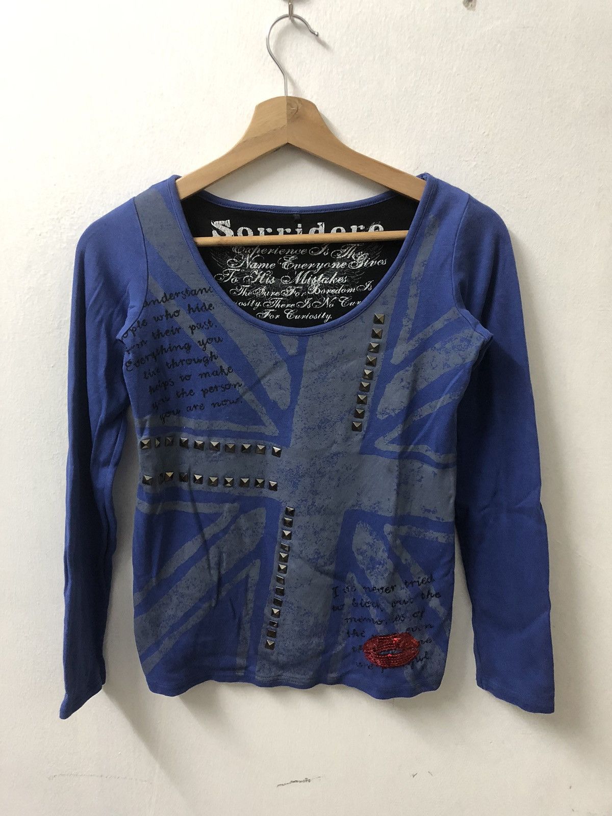 Japanese brand Sorridere Poem Stud Union Jack Punk Style