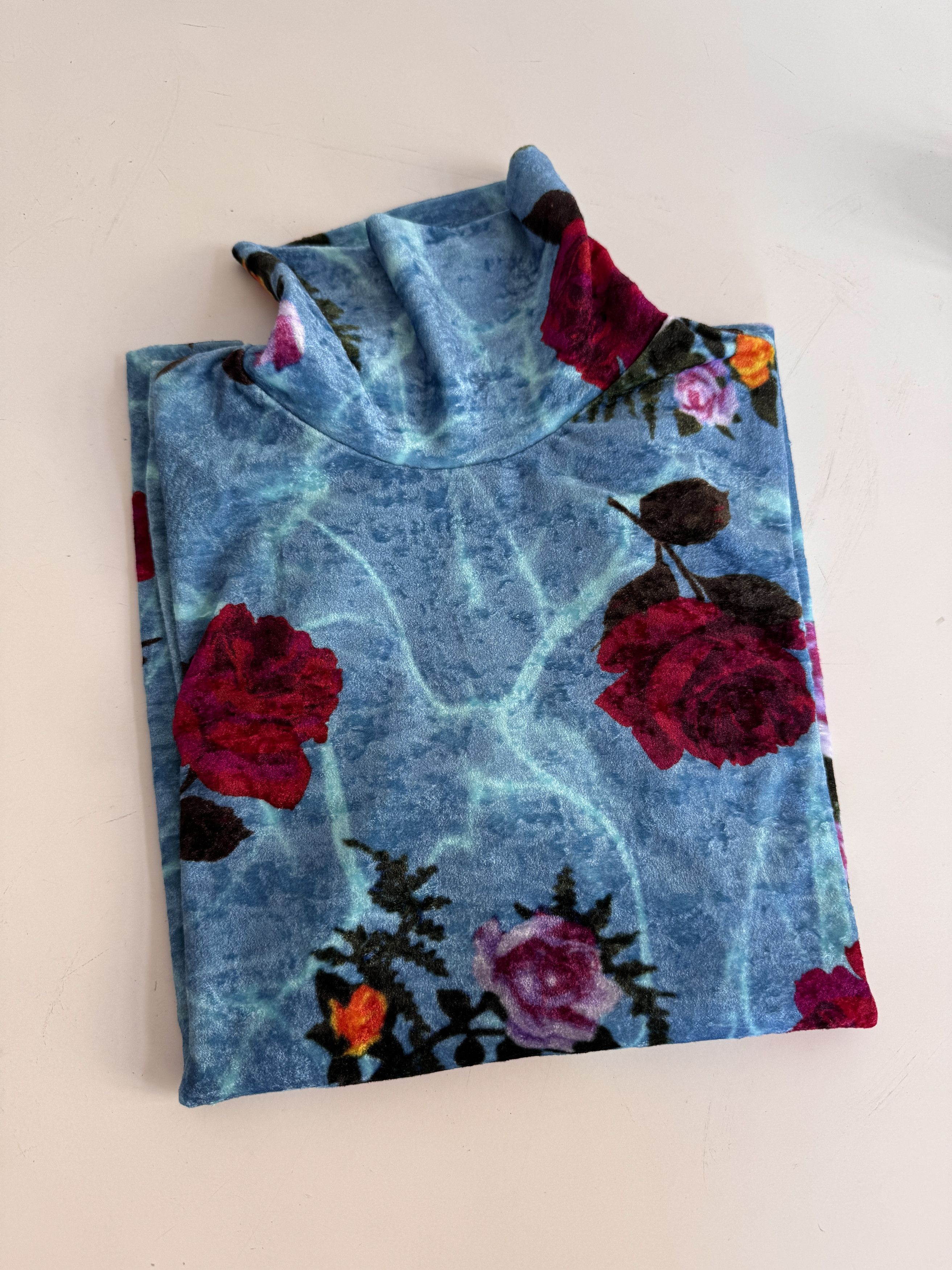 Dries Van Noten Dries Van Noten Turtleneck Velvet Top Size S / US 4 / IT 40 - 5 Thumbnail