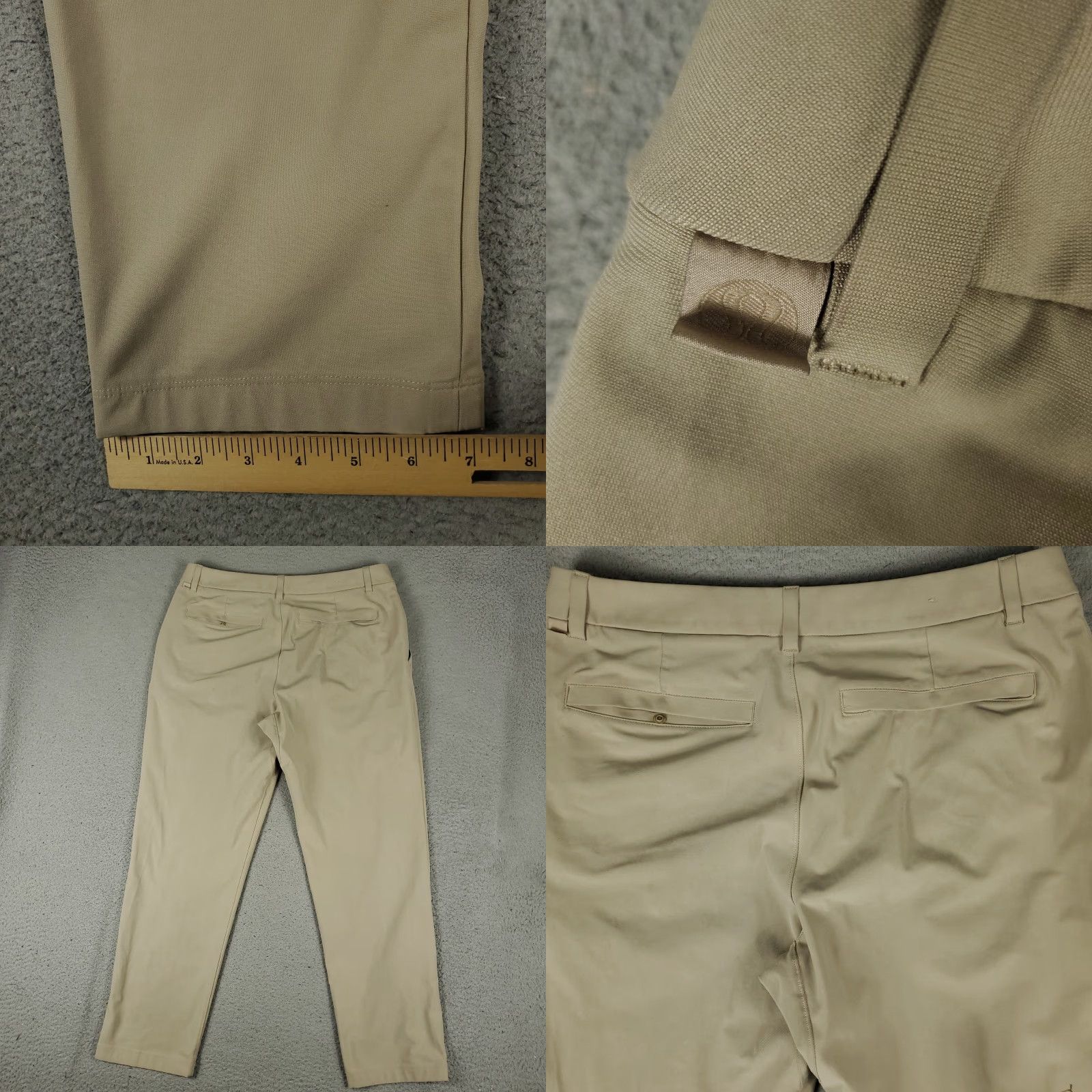 Lululemon Lululemon Pants Mens 34x29 Beige Commission Slash Pockets Chino Trousers - Flat Front, Regular Fit, Polyester, Machine Washable, Slash Pocket, Beig e? Size US 34 / EU 50 - 8 Thumbnail