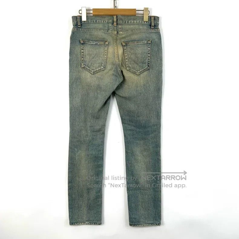 Saint Laurent Paris Saint Laurent Paris Washed distressed ripped men's blue je Size US 29 - 2 Thumbnail