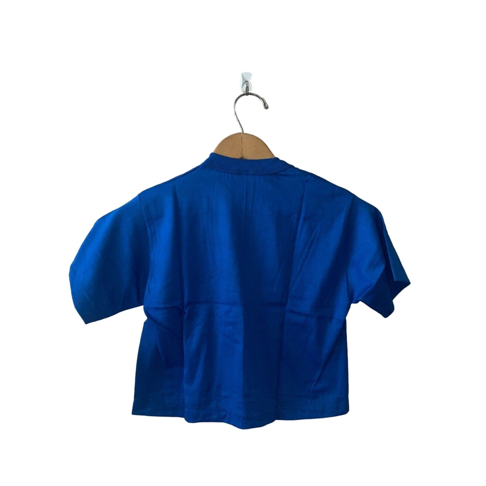 Vintage 1980s Vintage Sportswear Blue Blank Crop Top XS X-Small Size XS / US 0-2 / IT 36-38 - 7 Thumbnail